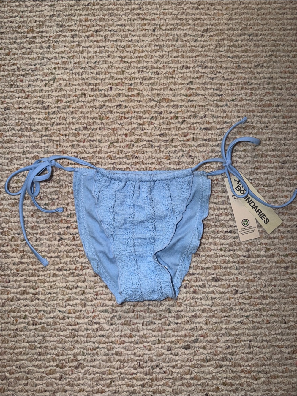 No Bondaries Light Blue Tie-Side Bikini Bottom